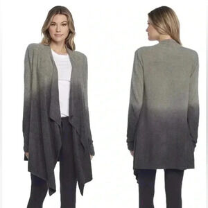 BAREFOOT DREAMS CozyChic Lite Ombre Calypso Wrap Cardigan Loden Carbon S/M